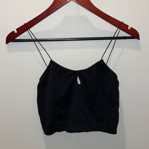 Black Keyhole Spaghetti Strap Top/Bralette